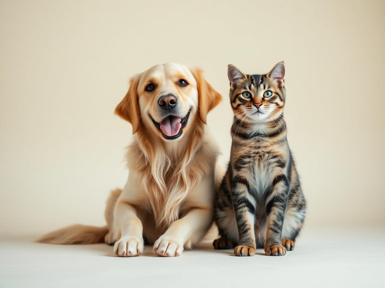 Golden retriever and cat — find the right insurance for your pet